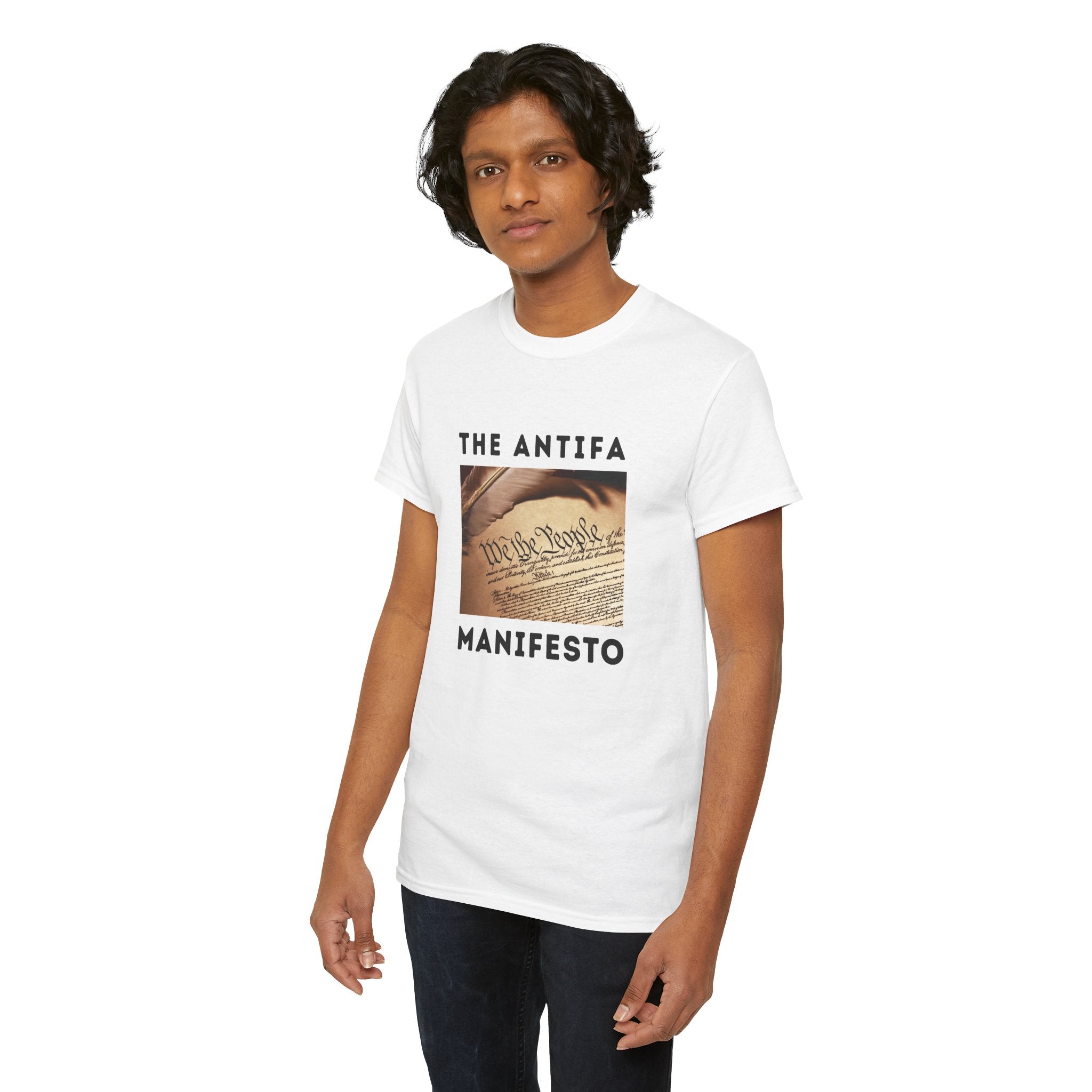 Antifa Manifesto Unisex Heavy Cotton Tee, Political Statement Shirt, Activist Apparel, Thought-Provoking Gift, Casual Wear, Street Style