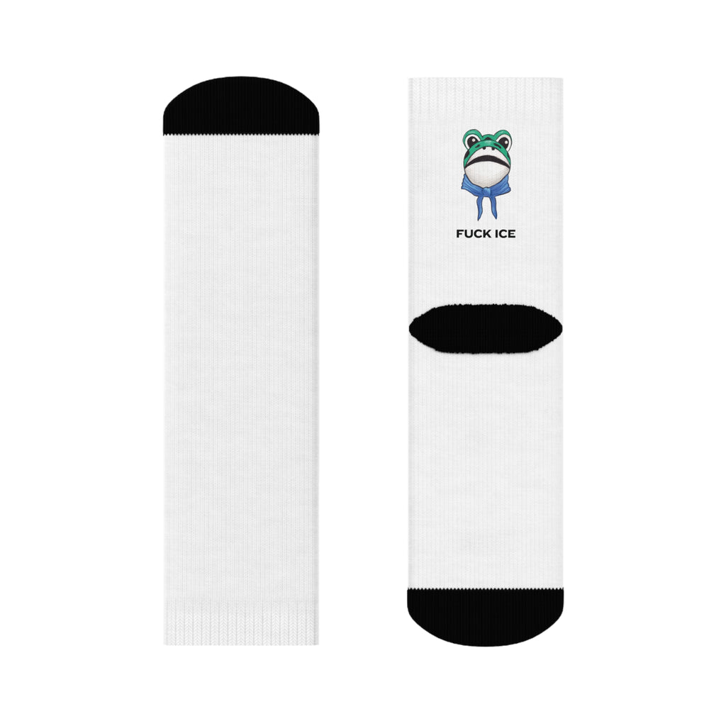 Anti-Fascist Frog Crew Socks